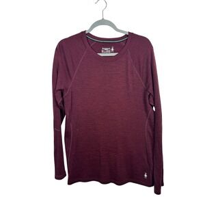 Smartwool Merino 250 Base Layer Women 1X Burgundy Excellent Long Sleeve Top